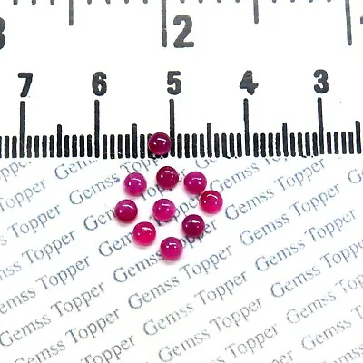 Ruby 3 Mm 4 Mm 5 Mm 6 Mm Round Cabochon- AAA Quality For Jewelry Making • $1.99