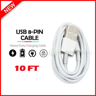 $3.79 • Buy 10FT Long USB Cable For IPhone 5 6 7 8 Plus X XS Max XR 11 12 Mini Pro Charger