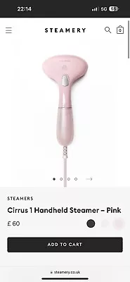 Steamery Cirrus 1 Handheld Steamer Pink Used Twice • £15.84