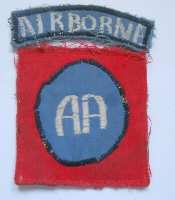 82nd Airborne  Original Theatre  Made  All  American Cloth Unit Patch Insignia  • £90