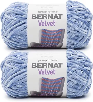 Bernat Velvet Yarn - Smokey Blue - 3 Skeins • $34