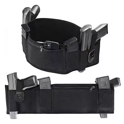 Tactical Belly Band Holster Concealed Hand Gun Carry Pistol Waist Hidden Belt • $11.99