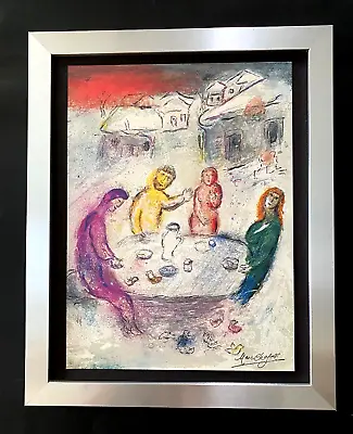 Marc Chagall + 1977 Beautiful Signed  Vintage Print New Frame + Coa +buy It Now! • $149