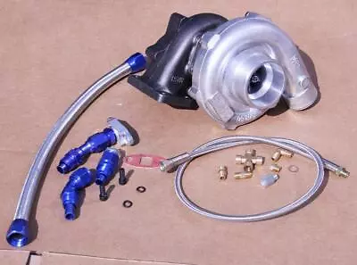 T3/t4 T04e Stage3 Turbo+oil Feed Oil Return 450+ Civic B161 B16a1 B16a2 B18c Gsr • $229.99