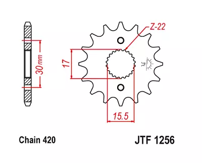 JT Front Sprocket 15 15T Tooth Honda CR80R CR85R CRF50F CRF70F XR50R XR70R • $10.79