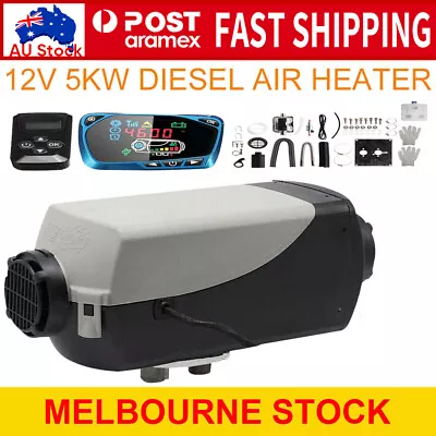 12V 5KW Diesel Air Heater Tank Remote Control Thermostat Caravan Motorhome RV AU • $103