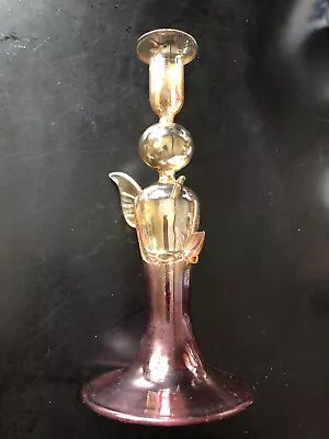 Vintage Vietri Hand Blown Glass Made In Italy Angel Candle Holder • $24.55