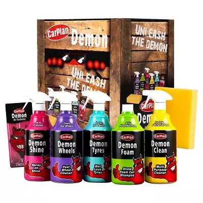 Demon 7pc Car Care Gift Pack Set Includes Shine Wheels Foam Tyres & More • £24.99