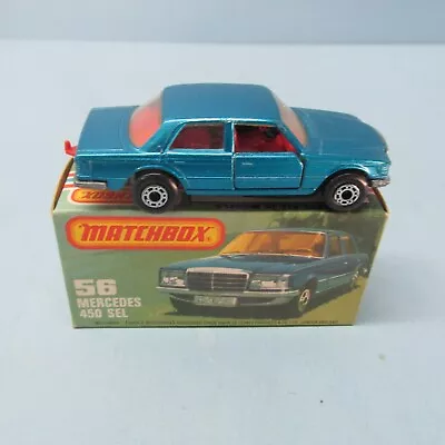 MATCHBOX Superfast 56C Mercedes 450 SL Blue / RARE RED INTERIOR • $9.99