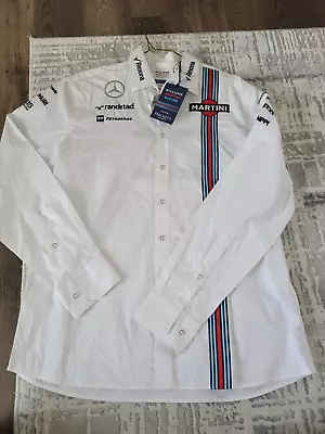 Hackett London Shirt White Size L Williams Martini Racing Formula One Sponsors • $95