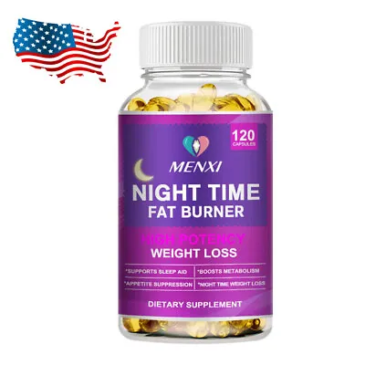 Night Time Fat Burner Supplement For Fat Burn Weight Loss Appetite Suppressant • $12.99