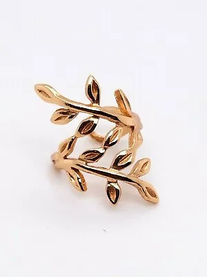 Jesper Nielsen 925 Sterling Silver Rose Gold Plated Vine Leaf Ear Cuff (0.6g) • $18.42