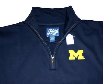 Michigan M Sweatshirt Pullover 1/4 Quarter Zip ICON MASCOT NAVY YELLOW XL NWT • $23.99