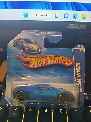 Hotwheels Matte Blue Bugatti Veyron  (Very Rare) 2010 #158 Carded • $150