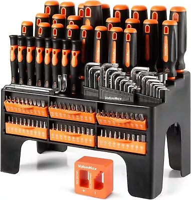 126PC Magnetic Screwdriver Set W/Plastic Racking Organize ‎Chrome Vanadium Steel • $44.99