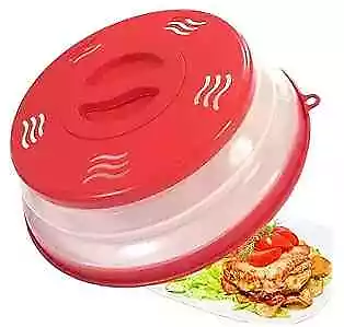 Microwave Splatter Cover Vented For Food Splatter Guard & Colander Kitchen Red • $12.87