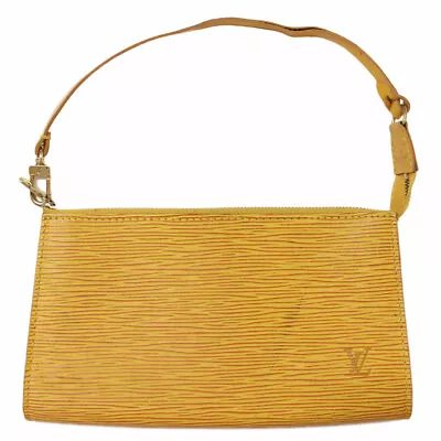 LOUIS VUITTON Bag Epi Accessoir M52959 VINTAGE Vintage Yellow Pouch Pochette • $234.67