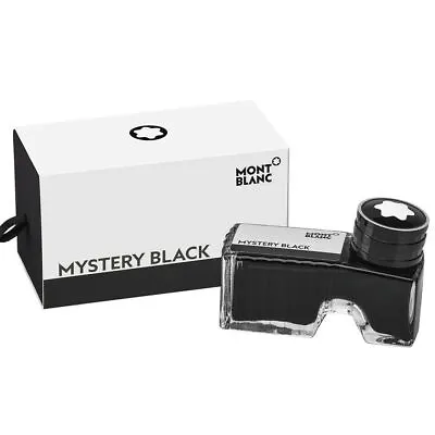 Montblanc Fountain Pen Ink Mystery Black  Ink In Inkwell  60ml New In Box 128184 • $33.95