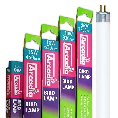 Arcadia Bird Lamp E27 Compact Light - T5 T8 Tube UVB UVA Bulb 8W 15W 18W 30W 36W • £16.67