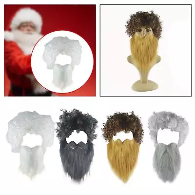 Hair And Beard Set Mustache Costume Accessories Fancy Dress • £12.04