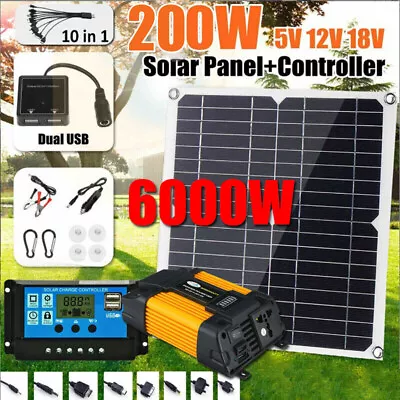 6000W Solar Inverter Solar Panel Solar Power For RV Marine Boat Off Grid System • $98.99