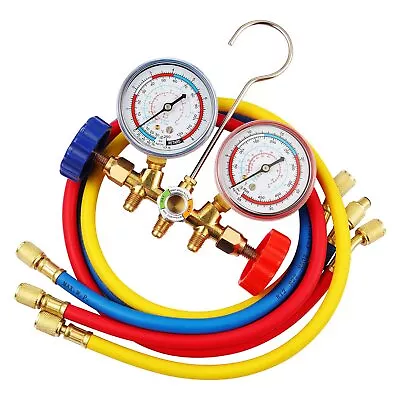 Air Conditioner Manifold Gauge AC Charging Hose HVAC Refrigerat R134A R22 R410 • $29.11