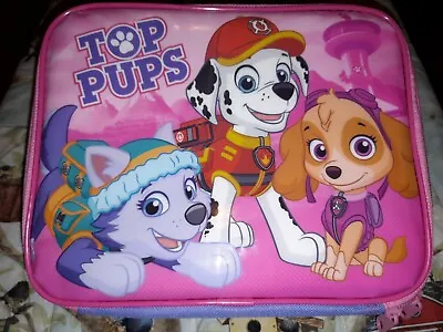 Nickelodeon Paw Patrol Top Pups Everest Skye Marshall Peva Lined Lunch Bag Nwt • $11.41