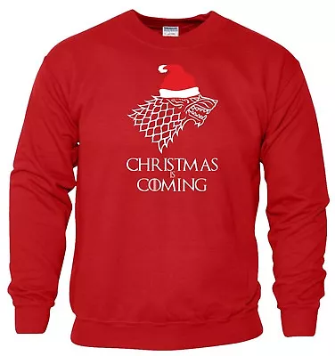 Game Of Thrones Christmas Jumper Xmas Is Coming GOT Stark Gift Men Sweatshirt • £16.99