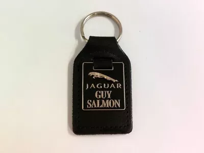 Genuine Main Dealer JAGUAR Black Leather Enamel Car Keyring Key Fob Leaping Cat • £7.99