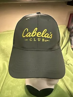 Cabelas Club Ball Cap Hat Snapback Baseball Fishing Green Mesh NEW • $8