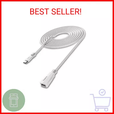 Micro USB Power Extension Cable (20ft) - Male To Female Extender Cord For Securi • $13.99