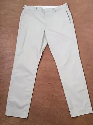 J Crew Pants Ludlow MEN 34x29 Slim Fit Cotton Blend Beige Chino CLASSIC PREPPY • $24.77