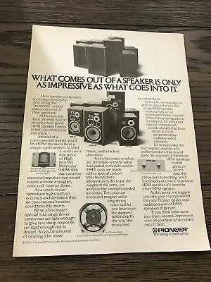 $9.95 • Buy 1979 VINTAGE 8X11 PRINT AD FOR Pioneer Speakers HPM 60 100 150 40 SUPERTWEETER