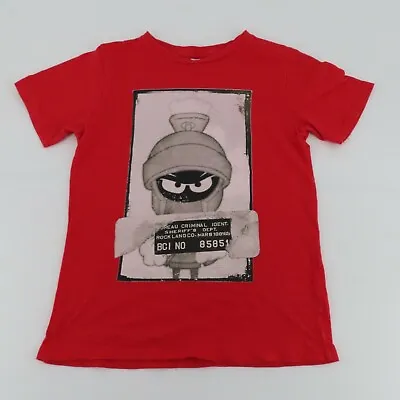 Loony Tunes Marvin Martian T Shirt Womens Adult Size 12 Red Short Sleeve Casual • $22.45