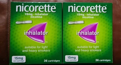 £37 • Buy Nicorette Inhalator 15mg 36 Cartridges X 2