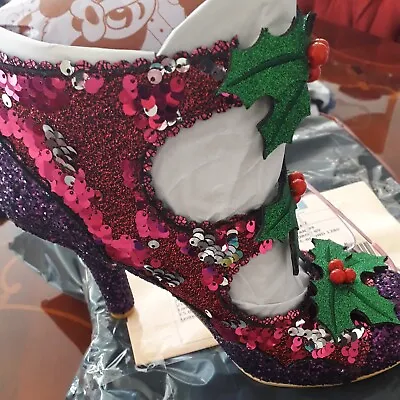 £74 • Buy Irregular Choice Heels Holly Jolly Purple Magenta Green Red Ladies' Shoes Size 7