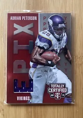 2014 Totally Certified Adrian Peterson Epix Play Game Worn Jersey • $2.79
