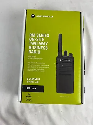 Motorola RMU2080 RM Series 2W UHF 8-Channel Business Two-Way Radio Black NIB • $159.99