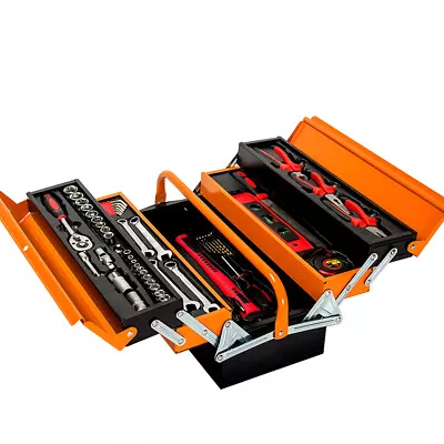 BULLET 118pc Tool Kit Box Set Metal Spanner Organizer Toolbox Household Socket • $133.55