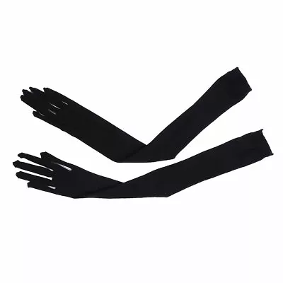 US Women Ultra-thin Sheer Long Gloves Stretchy Seamless Full Finger Gloves • $7.99