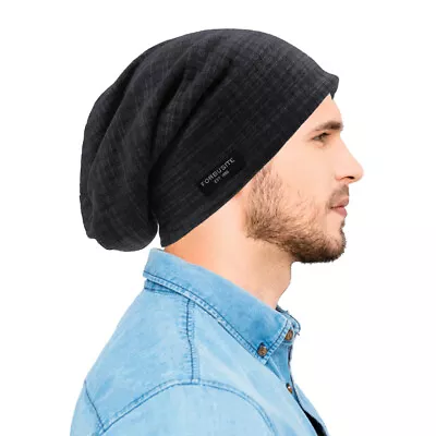 FORBUSITE Beanie Hat Men Knit Slouchy Skull Cap Thin Baggy Winter Hats Unisex • $12.99