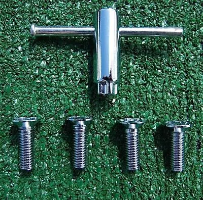 Vogue Center Cap LOCKS Kit New Set Of 4 Chrome Stardust Wheel KEY MHT Star Dust • $35.99