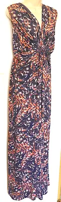 £12.99 • Buy Ladies Butterfly M Williamson Purple/Orange Patterned Sleeveless Maxi Dress UK16