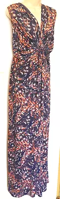 Ladies Butterfly M Williamson Purple/Orange Patterned Sleeveless Maxi Dress UK16 • £12.99