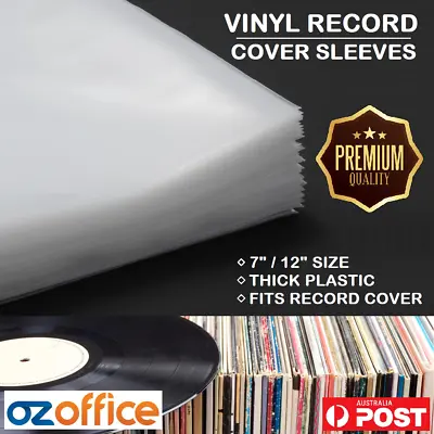 BULK BUY Vinyl Sleeves Outer Plastic Record Sleeves 7  And 12  PREMIUM 100um • $134.95