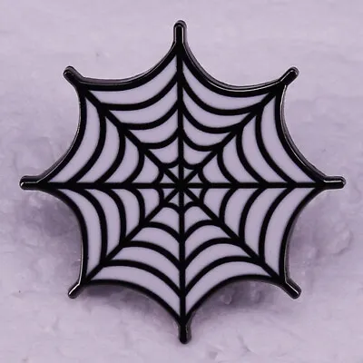 Funny Halloween Web Pattern Mini Metal Enamel Badge Brooch Pin Ornaments • $3.79