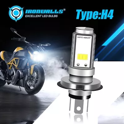 H4 9003 HB2 LED Bulb HID White 360° Hi/Lo Beam Motorcycle Headlight Super Bright • $12.99