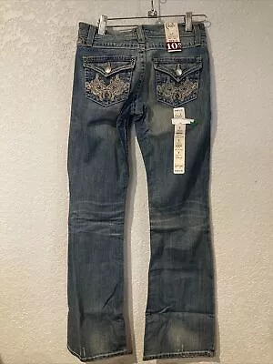 NWT Cruel Girl Denise SZ 1 Reg Stretch Premium Denim Embroidered Jeans • $12