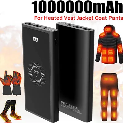 1000000mAh Battery Pack For Heated Vest Jacket Pants Coat Scarf USB Power Bank • $18.91