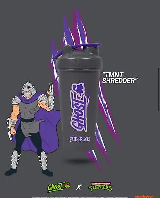 NEW Ghost X TMNT Shaker Cup Blender Bottle Teenage Mutant Ninja Turtle SHREDDER • $26